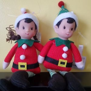 Wondershop Boy and Girl Elf Doll NEW